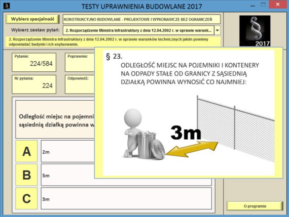 Program TESTY UPRAWNIENIA BUDOWLANE 2017  wersja na komputer