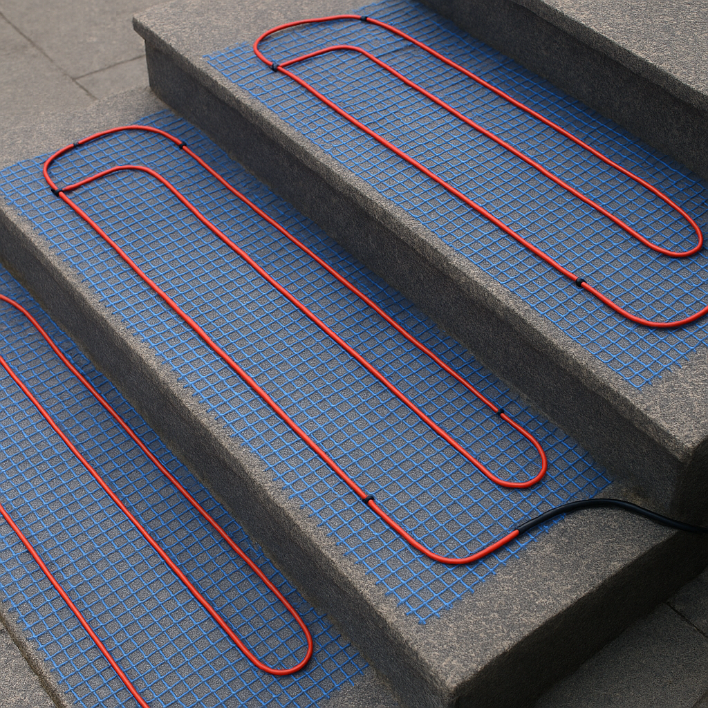 Elektryczne ogrzewanie schodów zewnętrznych: instalacja przeciwoblodzeniowa – komfort i bezpieczeństwo zimą