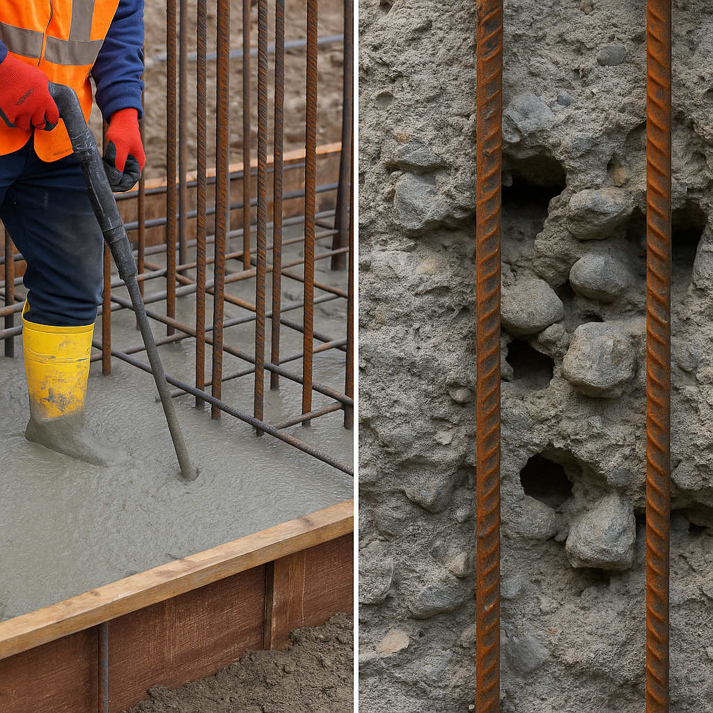 Najczęstsze błędy przy wibrowaniu betonu – jak ich unikać, aby konstrukcja była trwała i szczelna