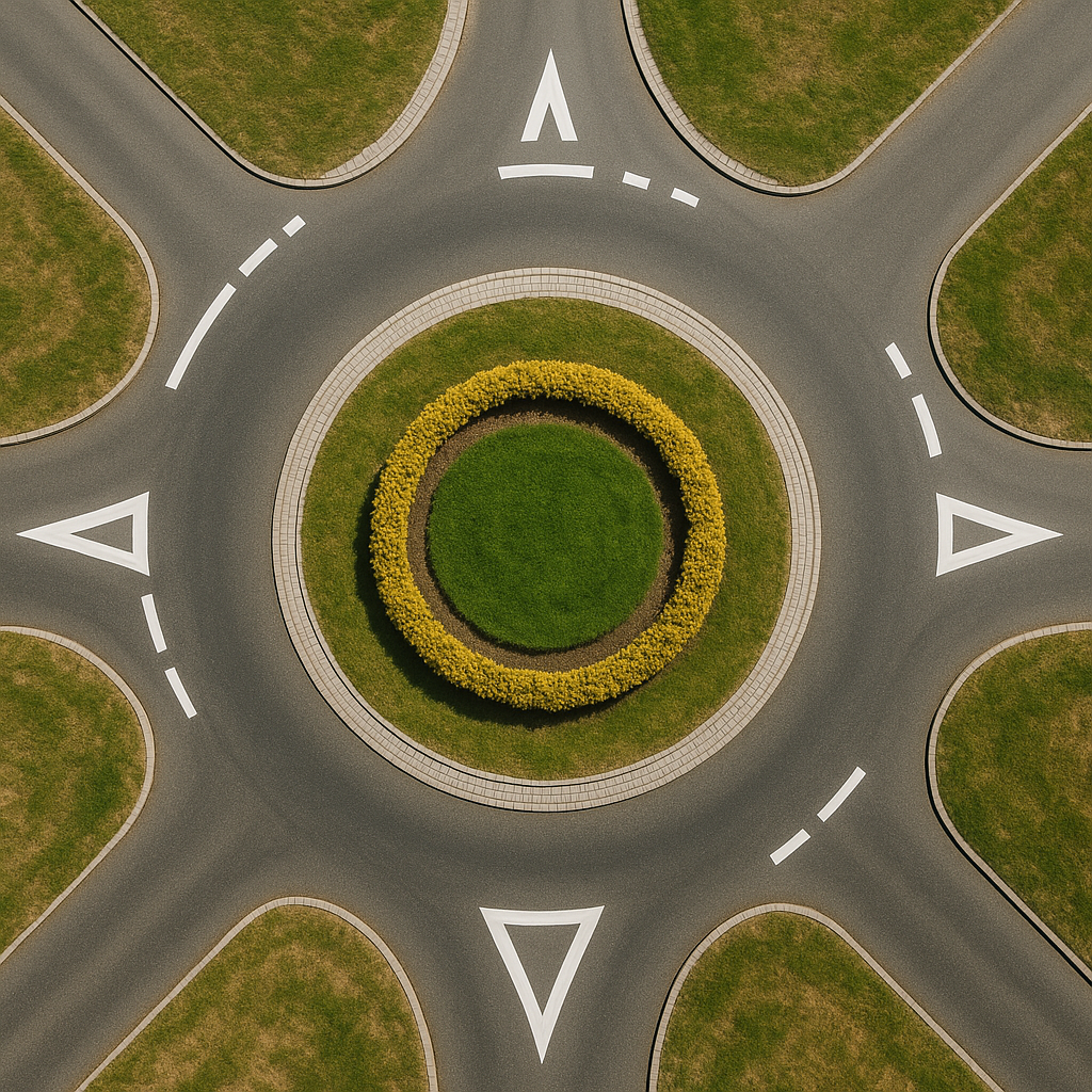 Projektowanie rond – zasady, promienie, widoczność i błędy projektowe