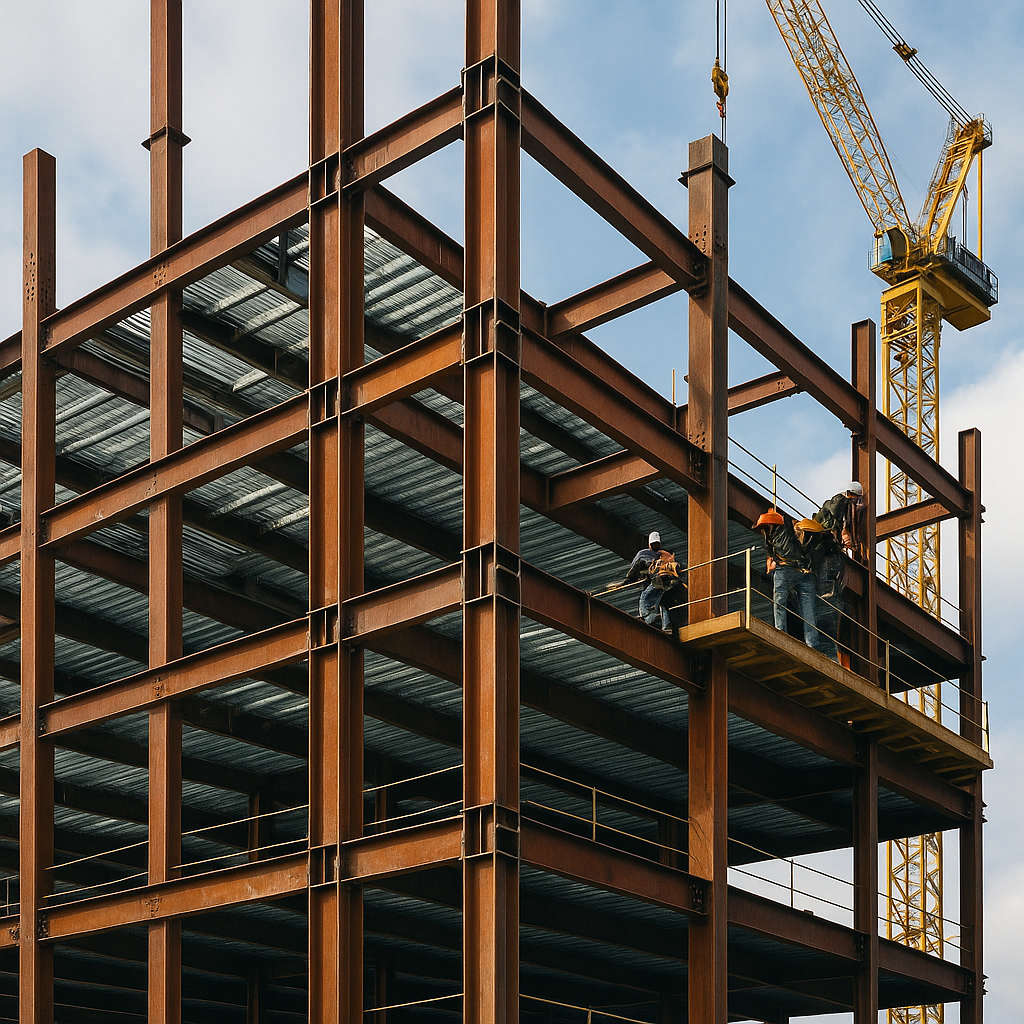 Jak powstaje stalowy wieżowiec – etap po etapie