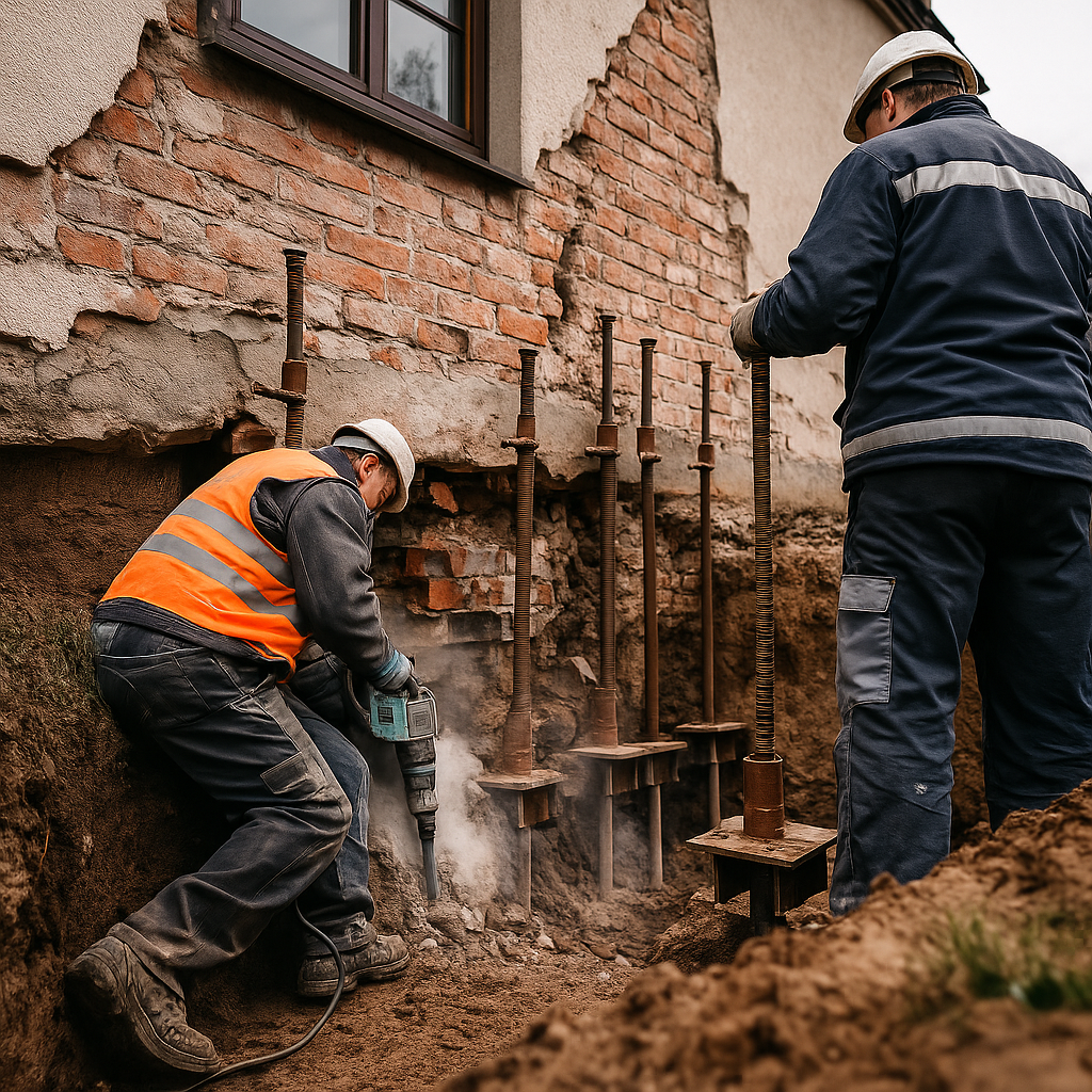 Ratowanie budynku z uszkodzonymi fundamentami