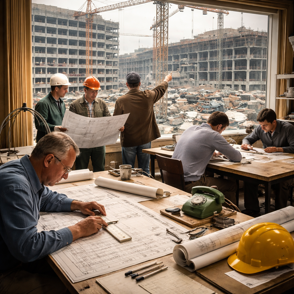 Jak wyglądała budowa przed epoką komputerów – wspomnienia projektantów z PRL